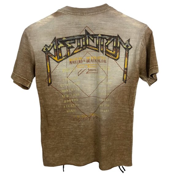 Affliction Graphic T-Shirt Women's XS Maryrs Of Death Metal Tour Tee Lace Front - Picture 2 of 11